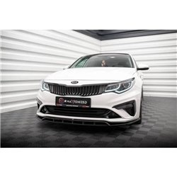 Maxton - Lame Du Pare-Chocs Avant V.1 Kia Optima Mk4 Facelift Noir Brillant