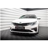 Maxton - Lame Du Pare-Chocs Avant V.1 Kia Optima Mk4 Facelift Noir Brillant
