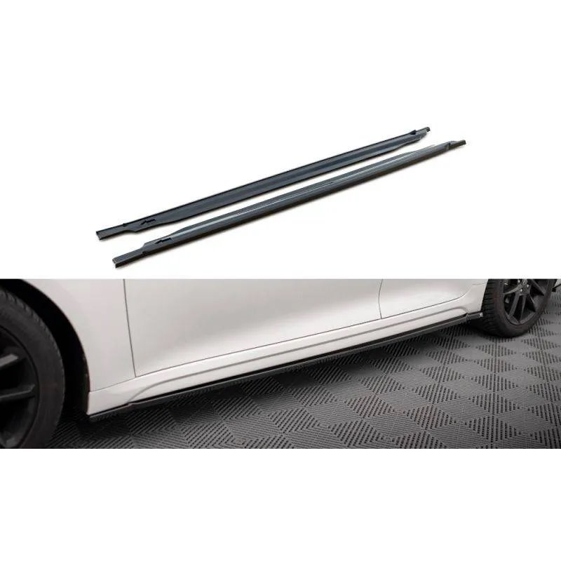 Maxton - Rajouts Des Bas De Caisse Kia Optima Mk4 Facelift Noir Brillant