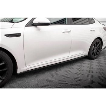 Maxton - Rajouts Des Bas De Caisse Kia Optima Mk4 Facelift Noir Brillant