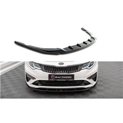 Maxton - Lame Du Pare-Chocs Avant V.2 Kia Optima Mk4 Facelift Noir Brillant