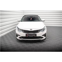 Maxton - Lame Du Pare-Chocs Avant V.2 Kia Optima Mk4 Facelift Noir Brillant