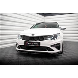 Maxton - Lame Du Pare-Chocs Avant V.2 Kia Optima Mk4 Facelift Noir Brillant