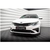 Maxton - Lame Du Pare-Chocs Avant V.2 Kia Optima Mk4 Facelift Noir Brillant