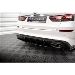 Maxton - Street Pro Central Diffuseur Arriere Kia Optima Mk4 Facelift Noir-Rouge