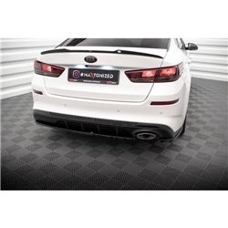 Maxton - Lames De Pare-Chocs Arrière Latérales V.1 Kia Optima Mk4 Facelift Noir Brillant