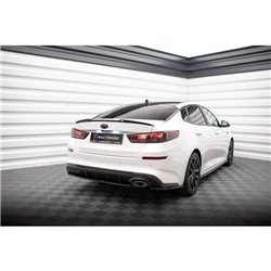 Maxton - Lames De Pare-Chocs Arrière Latérales V.1 Kia Optima Mk4 Facelift Noir Brillant