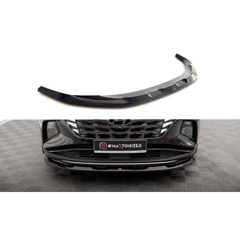 Maxton - Lame Du Pare-Chocs Avant V.1 Hyundai Tucson Mk4 Noir Brillant
