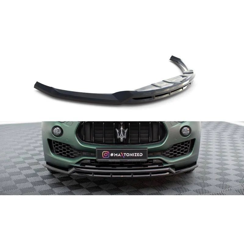Maxton - Lame Du Pare-Chocs Avant V.2 Maserati Levante Mk1 Noir Brillant