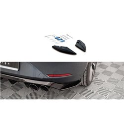 Maxton - Lames De Pare-Chocs Arrière Latérales Seat Leon FR Hatchback Mk4 Noir Brillant