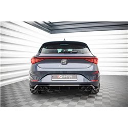 Maxton - Lames De Pare-Chocs Arrière Latérales Seat Leon FR Hatchback Mk4 Noir Brillant