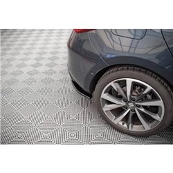 Maxton - Lames De Pare-Chocs Arrière Latérales Seat Leon FR Hatchback Mk4 Noir Brillant