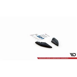 Maxton - Lames De Pare-Chocs Arrière Latérales Seat Leon FR Hatchback Mk4 Noir Brillant