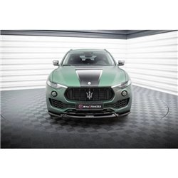 Maxton - Lame Du Pare-Chocs Avant V.1 Maserati Levante Mk1 Noir Brillant