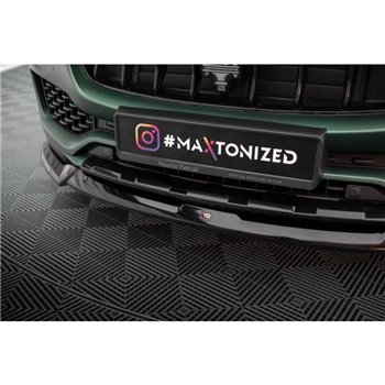 Maxton - Lame Du Pare-Chocs Avant V.1 Maserati Levante Mk1 Noir Brillant