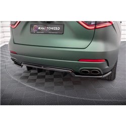 Maxton - Arriere Lame (avec une barre verticale) Maserati Levante Mk1 Noir Brillant