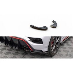 Maxton - Lames De Pare-Chocs Arrière Latérales V.1 Hyundai Kona Mk1 Noir Brillant