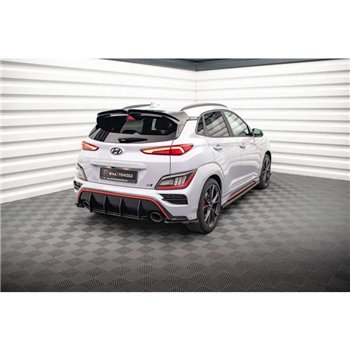 Maxton - Lames De Pare-Chocs Arrière Latérales V.1 Hyundai Kona Mk1 Noir Brillant