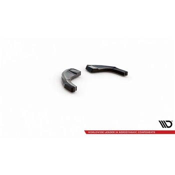 Maxton - Lames De Pare-Chocs Arrière Latérales V.1 Hyundai Kona Mk1 Noir Brillant