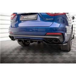 Maxton - Arriere Lame (avec une barre verticale) Maserati Levante GTS Mk1 Noir Brillant