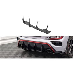 Maxton - Street Pro Central Diffuseur Arriere Hyundai Kona N Mk1 Noir-Rouge