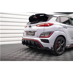 Maxton - Street Pro Central Diffuseur Arriere Hyundai Kona N Mk1 Noir-Rouge