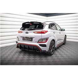 Maxton - Street Pro Central Diffuseur Arriere Hyundai Kona N Mk1 Noir-Rouge