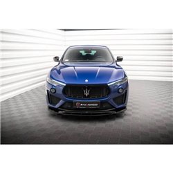 Maxton - Lame Du Pare-Chocs Avant Maserati Levante GTS / Trofeo Mk1 Noir Brillant