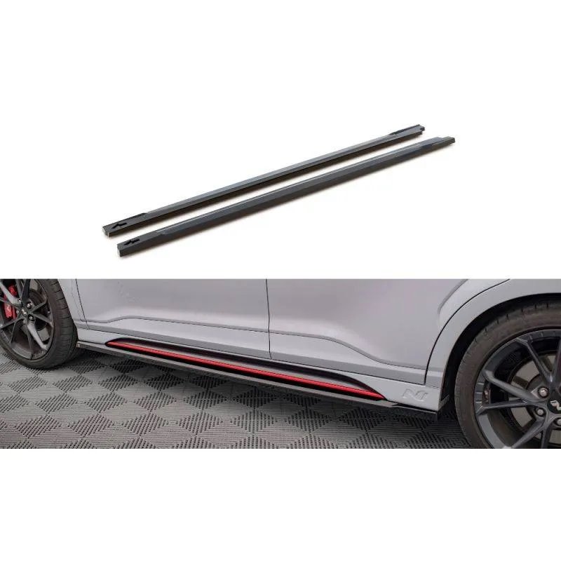 Maxton - Rajouts Des Bas De Caisse V.1 Hyundai Kona N Mk1 Noir Brillant