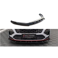 Maxton - Lame Du Pare-Chocs Avant V.2 Hyundai Kona N Mk1 Noir Brillant