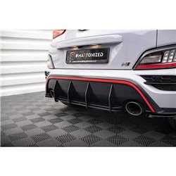 Maxton - Street Pro Central Diffuseur Arriere Hyundai Kona N Mk1 Rouge