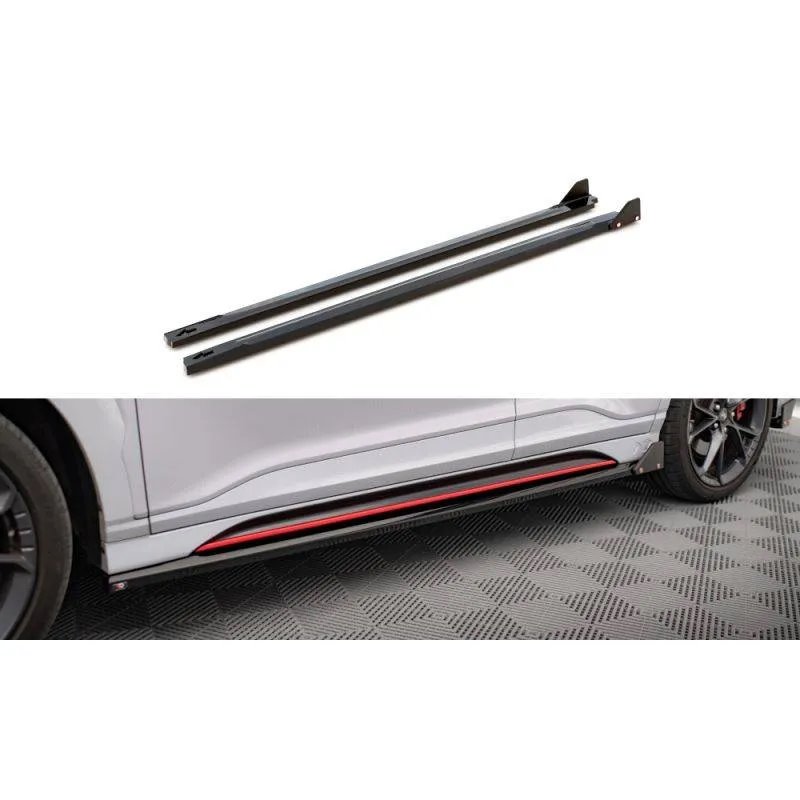 Maxton - Rajouts Des Bas De Caisse V.1 Hyundai Kona N Mk1 Noir Brillant