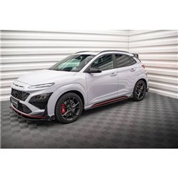 Maxton - Rajouts Des Bas De Caisse V.1 Hyundai Kona N Mk1 Noir Brillant