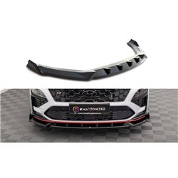 Maxton - Lame Du Pare-Chocs Avant V.1 Hyundai Kona N Mk1 Noir Brillant