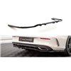 Maxton - Arriere Splitter (avec une barre verticale) Mercedes-Benz C Coupe AMG-Line C205 Facelift Noir Brillant