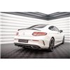 Maxton - Arriere Lame (avec une barre verticale) Mercedes-Benz C Coupe AMG-Line C205 Facelift Noir Brillant