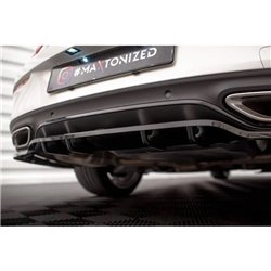 Maxton - Arriere Lame (avec une barre verticale) Mercedes-Benz C Coupe AMG-Line C205 Facelift Noir Brillant