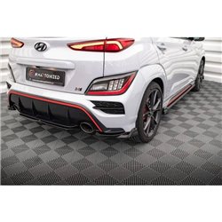 Maxton - Lames De Pare-Chocs Arrière Latérales V.2 Hyundai Kona N Mk1 Noir Brillant