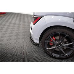 Maxton - Lames De Pare-Chocs Arrière Latérales V.2 Hyundai Kona N Mk1 Noir Brillant