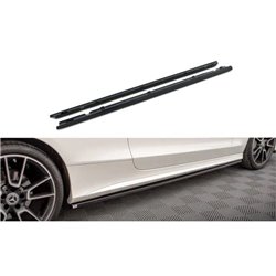 Maxton - Rajouts Des Bas De Caisse Mercedes-Benz C Coupe AMG-Line C205 Facelift Noir Brillant