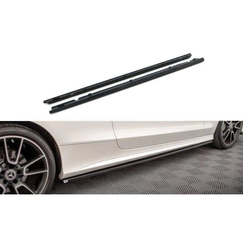Maxton - Rajouts Des Bas De Caisse Mercedes-Benz C Coupe AMG-Line C205 Facelift Noir Brillant