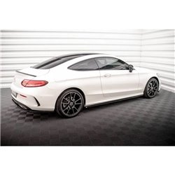 Maxton - Rajouts Des Bas De Caisse Mercedes-Benz C Coupe AMG-Line C205 Facelift Noir Brillant