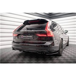 Maxton - Lames De Pare-Chocs Arrière Latérales Volvo V90 Mk2 Noir Brillant