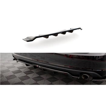 Maxton - Arriere Splitter (avec une barre verticale) V.2 Volvo V90 Mk2 Noir Brillant
