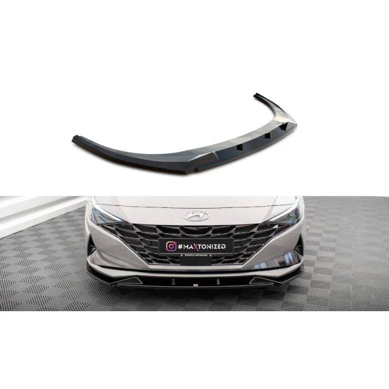 Maxton - Lame Du Pare-Chocs Avant Hyundai Elantra Mk7 Noir Brillant