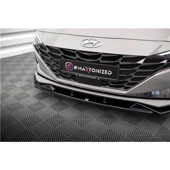 Maxton - Lame Du Pare-Chocs Avant Hyundai Elantra Mk7 Noir Brillant