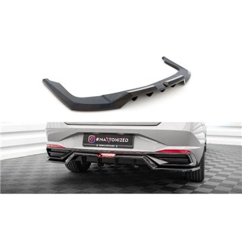 Maxton - Arriere Splitter (avec une barre verticale) Hyundai Elantra Mk7 Noir Brillant