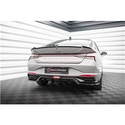 Maxton - Arriere Lame (avec une barre verticale) Hyundai Elantra Mk7 Noir Brillant