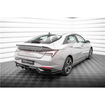 Maxton - Arriere Lame (avec une barre verticale) Hyundai Elantra Mk7 Noir Brillant