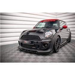 Maxton - Lame Du Pare-Chocs Avant V.3 Mini Cooper John Cooper Works R56 Noir Brillant